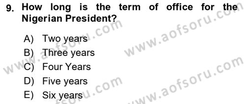Comparative Political systems Dersi 2023 - 2024 Yılı (Final) Dönem Sonu Sınav Soruları 9. Soru