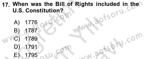 Comparative Political systems Dersi 2024 - 2025 Yılı (Vize) Ara Sınav Soruları 17. Soru
