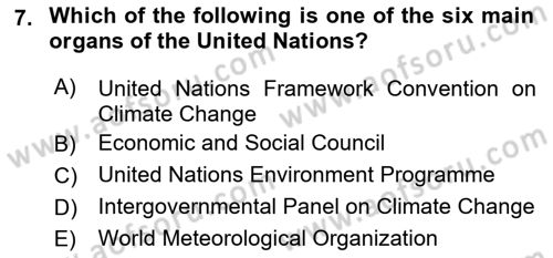Urban and Enviromental Policy Dersi 2022 - 2023 Yılı Yaz Okulu Sınav Soruları 7. Soru