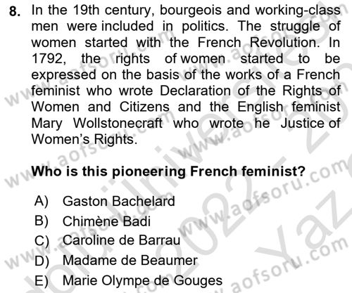 Urban and Enviromental Policy Dersi 2022 - 2023 Yılı Yaz Okulu Sınav Soruları 8. Soru