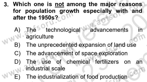 Urban and Enviromental Policy Dersi 2023 - 2024 Yılı (Final) Dönem Sonu Sınav Soruları 3. Soru