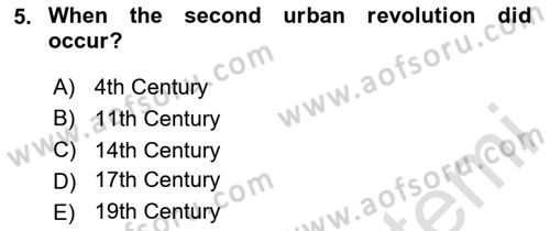 Urban and Enviromental Policy Dersi 2023 - 2024 Yılı (Final) Dönem Sonu Sınav Soruları 5. Soru