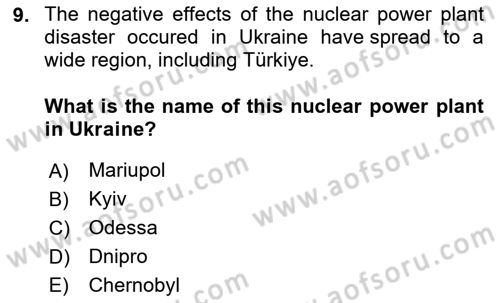 Urban and Enviromental Policy Dersi 2023 - 2024 Yılı (Final) Dönem Sonu Sınav Soruları 9. Soru