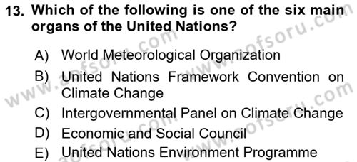Urban and Enviromental Policy Dersi 2023 - 2024 Yılı Yaz Okulu Sınav Soruları 13. Soru