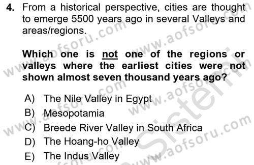 Urban and Enviromental Policy Dersi 2024 - 2025 Yılı (Vize) Ara Sınav Soruları 4. Soru