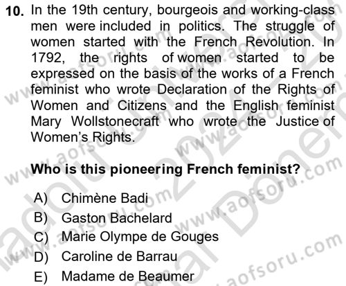 Urban and Enviromental Policy Dersi 2024 - 2025 Yılı (Final) Dönem Sonu Sınav Soruları 10. Soru
