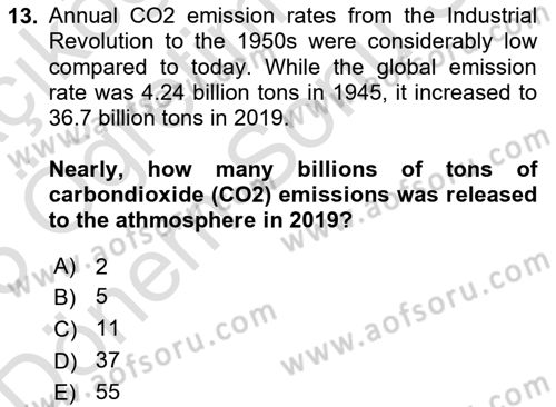 Urban and Enviromental Policy Dersi 2024 - 2025 Yılı (Final) Dönem Sonu Sınav Soruları 13. Soru
