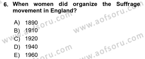 Urban and Enviromental Policy Dersi 2024 - 2025 Yılı (Final) Dönem Sonu Sınav Soruları 6. Soru
