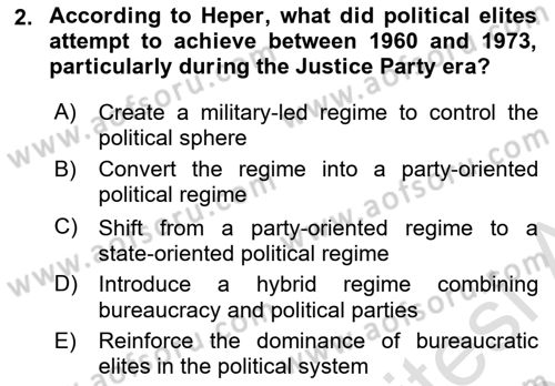 Turkish Public Administration Dersi 2024 - 2025 Yılı (Final) Dönem Sonu Sınav Soruları 2. Soru