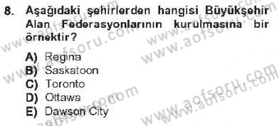 Kentleşme ve Konut Politikaları Dersi 2012 - 2013 Yılı Tek Ders Sınav Soruları 8. Soru