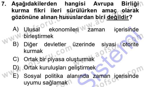 Kentleşme ve Konut Politikaları Dersi 2015 - 2016 Yılı (Vize) Ara Sınav Soruları 7. Soru