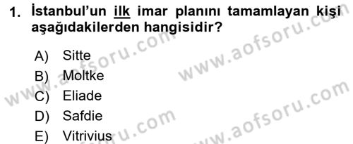 Kentleşme ve Konut Politikaları Dersi 2016 - 2017 Yılı (Final) Dönem Sonu Sınav Soruları 1. Soru