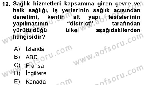 Kentleşme ve Konut Politikaları Dersi 2017 - 2018 Yılı 3 Ders Sınav Soruları 12. Soru