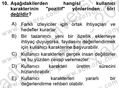 Kentleşme ve Konut Politikaları Dersi 2021 - 2022 Yılı Yaz Okulu Sınavı 10. Soru