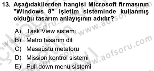 Kentleşme ve Konut Politikaları Dersi 2021 - 2022 Yılı Yaz Okulu Sınav Soruları 13. Soru