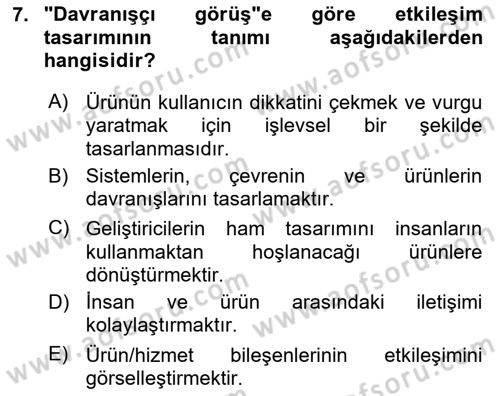 Kentleşme ve Konut Politikaları Dersi 2021 - 2022 Yılı Yaz Okulu Sınav Soruları 7. Soru