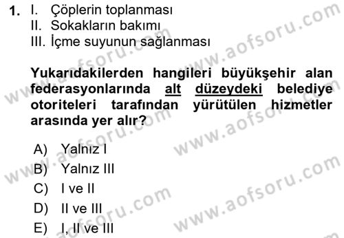 Kentleşme ve Konut Politikaları Dersi 2023 - 2024 Yılı Yaz Okulu Sınav Soruları 1. Soru