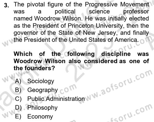 Public Policy Dersi 2023 - 2024 Yılı (Vize) Ara Sınav Soruları 3. Soru