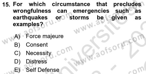 International Law Dersi 2023 - 2024 Yılı Yaz Okulu Sınav Soruları 15. Soru