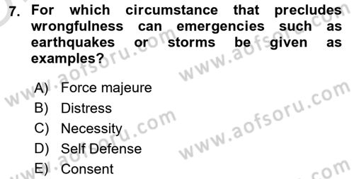 International Law Dersi 2024 - 2025 Yılı Yaz Okulu Sınav Soruları 7. Soru
