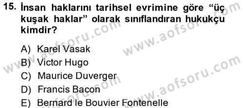 Çevre Sorunları ve Politikaları Dersi 2014 - 2015 Yılı (Final) Dönem Sonu Sınav Soruları 15. Soru