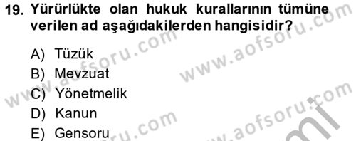 Çevre Sorunları ve Politikaları Dersi 2014 - 2015 Yılı (Final) Dönem Sonu Sınav Soruları 19. Soru