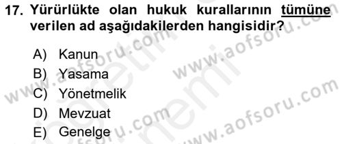Çevre Sorunları ve Politikaları Dersi 2018 - 2019 Yılı (Final) Dönem Sonu Sınav Soruları 17. Soru