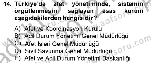 Kamu Yönetiminde Çağdaş Yaklaşımlar Dersi 2012 - 2013 Yılı (Vize) Ara Sınav Soruları 14. Soru