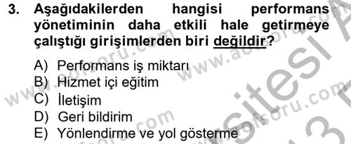 Kamu Yönetiminde Çağdaş Yaklaşımlar Dersi 2012 - 2013 Yılı (Vize) Ara Sınav Soruları 3. Soru