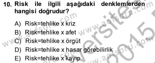 Kamu Yönetiminde Çağdaş Yaklaşımlar Dersi 2014 - 2015 Yılı (Vize) Ara Sınav Soruları 10. Soru