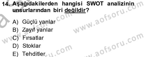 Kamu Yönetiminde Çağdaş Yaklaşımlar Dersi 2014 - 2015 Yılı (Vize) Ara Sınav Soruları 14. Soru