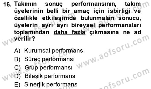 Kamu Yönetiminde Çağdaş Yaklaşımlar Dersi 2014 - 2015 Yılı (Vize) Ara Sınav Soruları 16. Soru