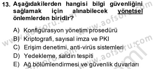 Kamu Yönetiminde Çağdaş Yaklaşımlar Dersi 2014 - 2015 Yılı Tek Ders Sınav Soruları 13. Soru