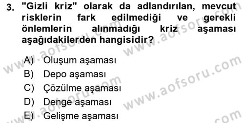 Kamu Yönetiminde Çağdaş Yaklaşımlar Dersi 2015 - 2016 Yılı (Vize) Ara Sınav Soruları 3. Soru