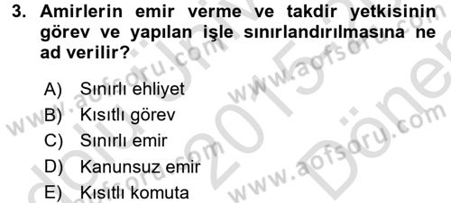Kamu Yönetiminde Çağdaş Yaklaşımlar Dersi 2015 - 2016 Yılı (Final) Dönem Sonu Sınav Soruları 3. Soru