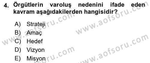 Kamu Yönetiminde Çağdaş Yaklaşımlar Dersi 2015 - 2016 Yılı (Final) Dönem Sonu Sınav Soruları 4. Soru