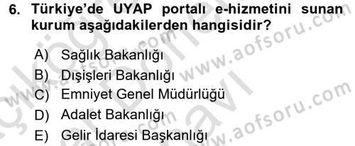 Kamu Yönetiminde Çağdaş Yaklaşımlar Dersi 2015 - 2016 Yılı (Final) Dönem Sonu Sınav Soruları 6. Soru