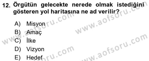 Kamu Yönetiminde Çağdaş Yaklaşımlar Dersi 2015 - 2016 Yılı Tek Ders Sınav Soruları 12. Soru