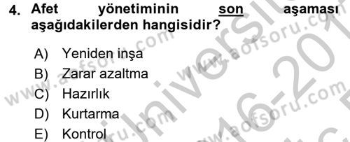 Kamu Yönetiminde Çağdaş Yaklaşımlar Dersi 2016 - 2017 Yılı 3 Ders Sınav Soruları 4. Soru