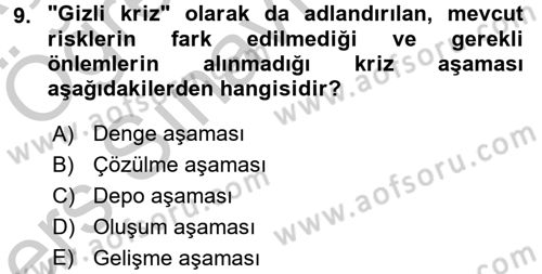 Kamu Yönetiminde Çağdaş Yaklaşımlar Dersi 2016 - 2017 Yılı 3 Ders Sınav Soruları 9. Soru