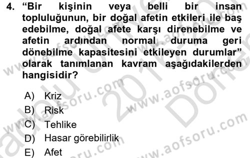 Kamu Yönetiminde Çağdaş Yaklaşımlar Dersi 2016 - 2017 Yılı (Final) Dönem Sonu Sınav Soruları 4. Soru