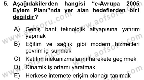 Kamu Yönetiminde Çağdaş Yaklaşımlar Dersi 2016 - 2017 Yılı (Final) Dönem Sonu Sınav Soruları 5. Soru