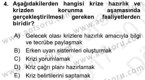 Kamu Yönetiminde Çağdaş Yaklaşımlar Dersi 2017 - 2018 Yılı (Vize) Ara Sınav Soruları 4. Soru