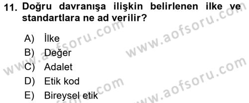 Kamu Yönetiminde Çağdaş Yaklaşımlar Dersi 2017 - 2018 Yılı (Final) Dönem Sonu Sınav Soruları 11. Soru