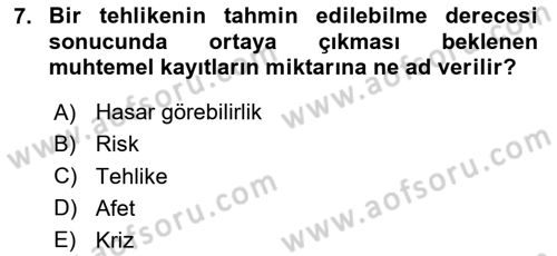 Kamu Yönetiminde Çağdaş Yaklaşımlar Dersi 2018 - 2019 Yılı 3 Ders Sınav Soruları 7. Soru