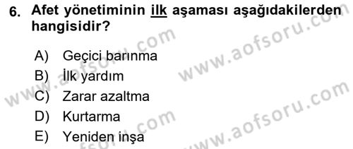Kamu Yönetiminde Çağdaş Yaklaşımlar Dersi 2018 - 2019 Yılı (Vize) Ara Sınav Soruları 6. Soru