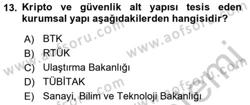 Kamu Yönetiminde Çağdaş Yaklaşımlar Dersi 2018 - 2019 Yılı Yaz Okulu Sınav Soruları 13. Soru