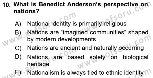 Contemporary Political İdeologies Dersi 2024 - 2025 Yılı (Vize) Ara Sınav Soruları 10. Soru
