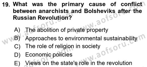 Contemporary Political İdeologies Dersi 2024 - 2025 Yılı (Final) Dönem Sonu Sınav Soruları 19. Soru