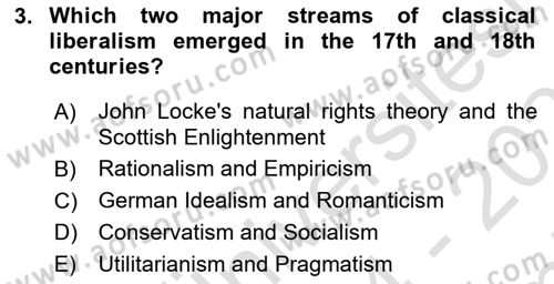 Contemporary Political İdeologies Dersi 2024 - 2025 Yılı (Final) Dönem Sonu Sınav Soruları 3. Soru